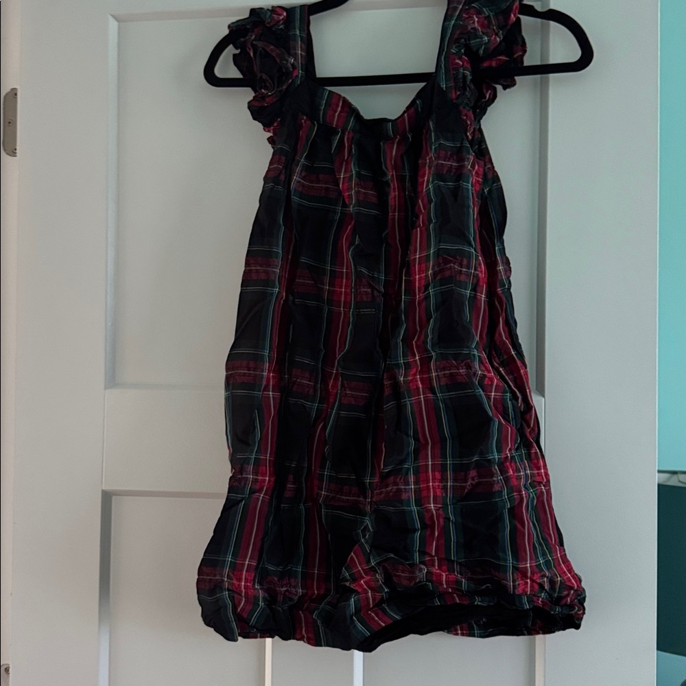 Plaid Sleeveless Romper